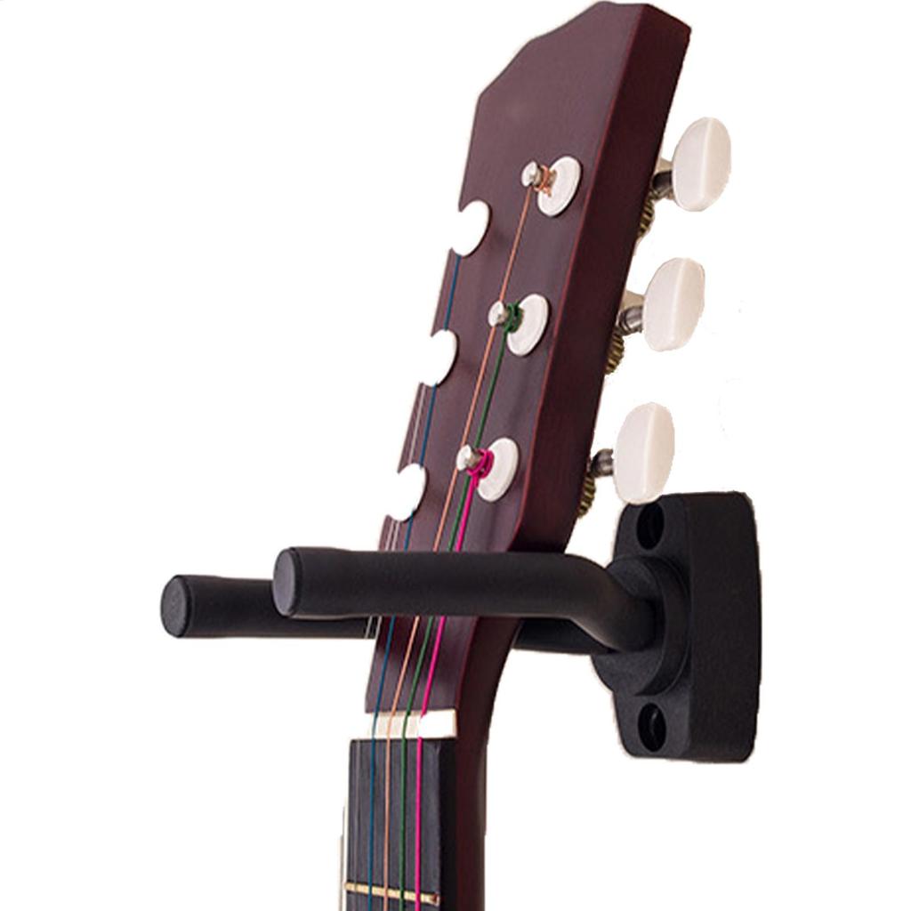 Robuste Schwarze Gitarren-Wandhalterung Platzsparender Ständer Für Akustik- & E-Gitarren, Einfache Montage, Stabile Legierung