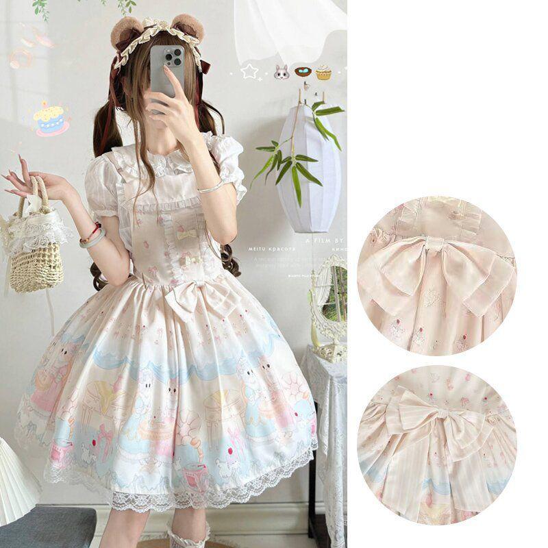 Sugar Original Cat Afternoon Tea Full Lolita Dress Genuine Jsk Strap Lolita Dress Loli Vestidos Elegantes Para Mujer
