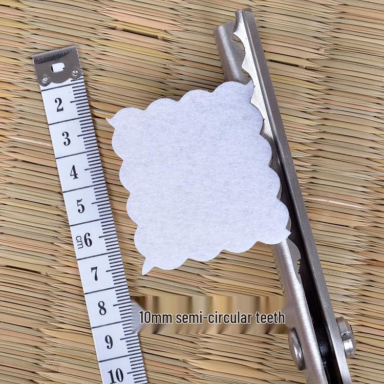 Fabric Craft Scissors: Triangular, Serrated, Semicircle, and Wave Patterns