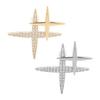Rhinestone Star Brooch Double Star Lapel Pin Sparkling Star Brooch Pin Fashion Accessory for Men Women Shirts Coats