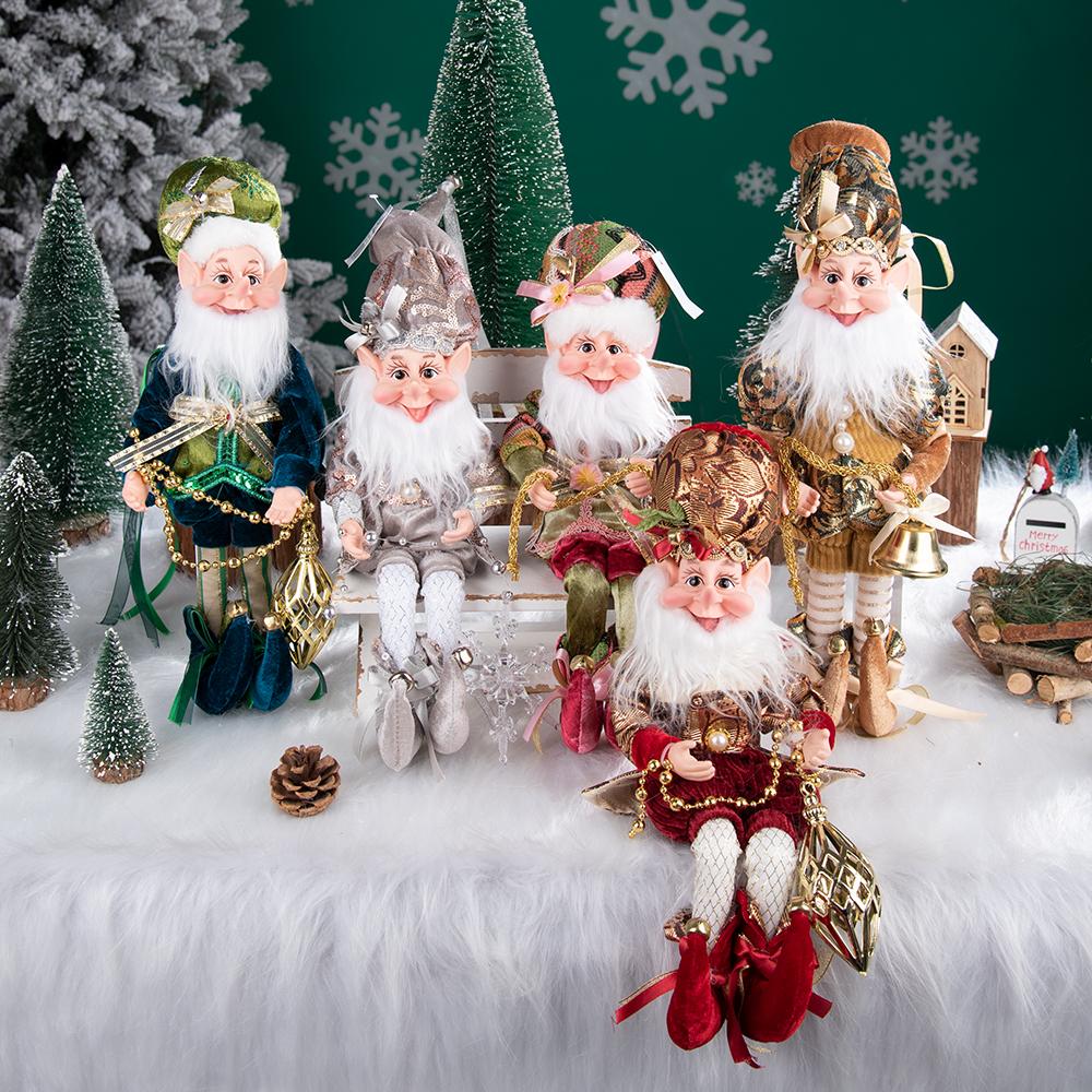 Nouveau coloré mignon noël elfe poupée pendentif décoration de noël joyeux noël Natal nouvel an bonne décoration de la maison cadeau de vacances