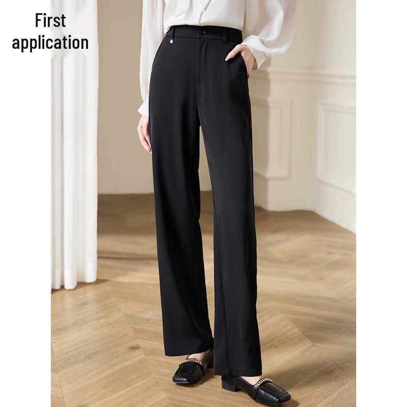 Chushen Women's High-Waist Straight-Leg Commuter Pants