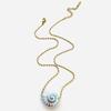 Ceramic Conch Pendant Necklace Stainless Steel Chain Collarbone Chain Fashion Conch Necklace  Women