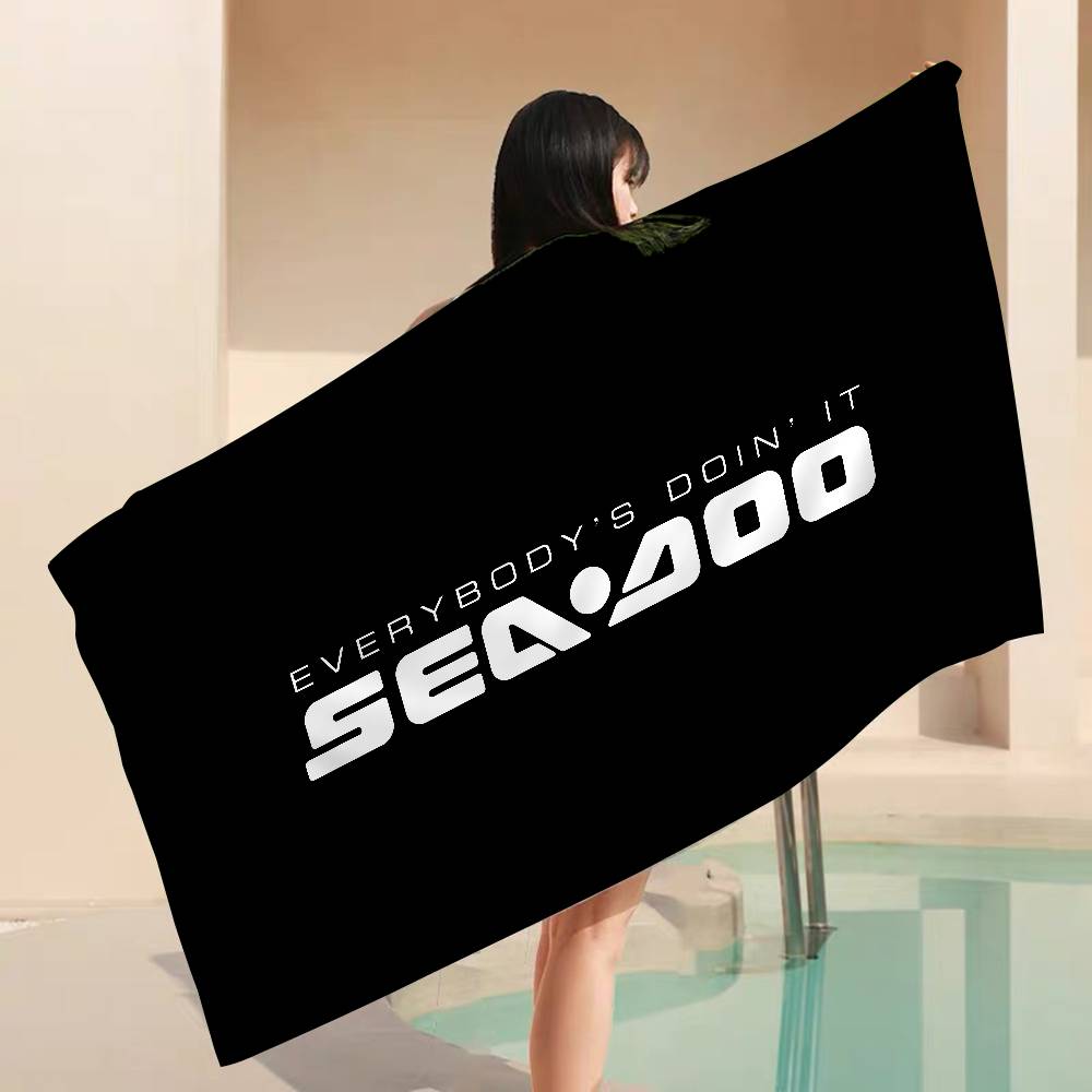 S-Sea D-Doo Seadoo Microfiber Blanket Quick Drying Beach Towels Oversized Printing Super Absorbent Pool Towel Blanket