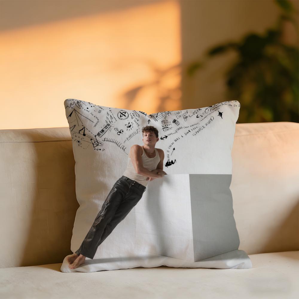 

Charlie Puth Album Cushion Cover Cozy Velvet Throw PillowSoft Warm Cushion For Sofa Bed 30x30 cm