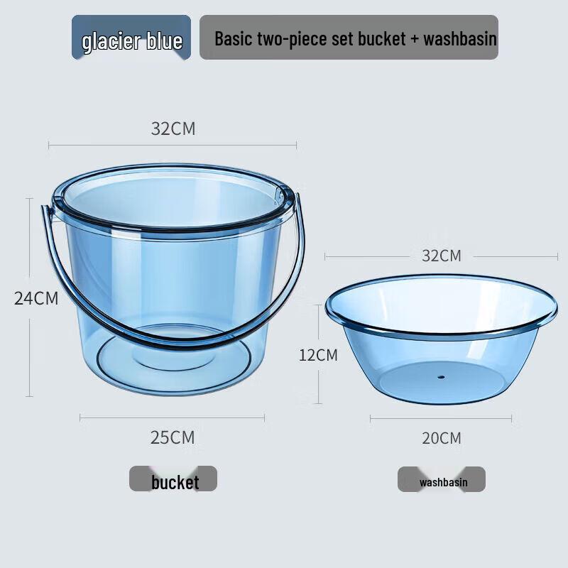 Thickened Plastic Water Storage Bucket with Basin