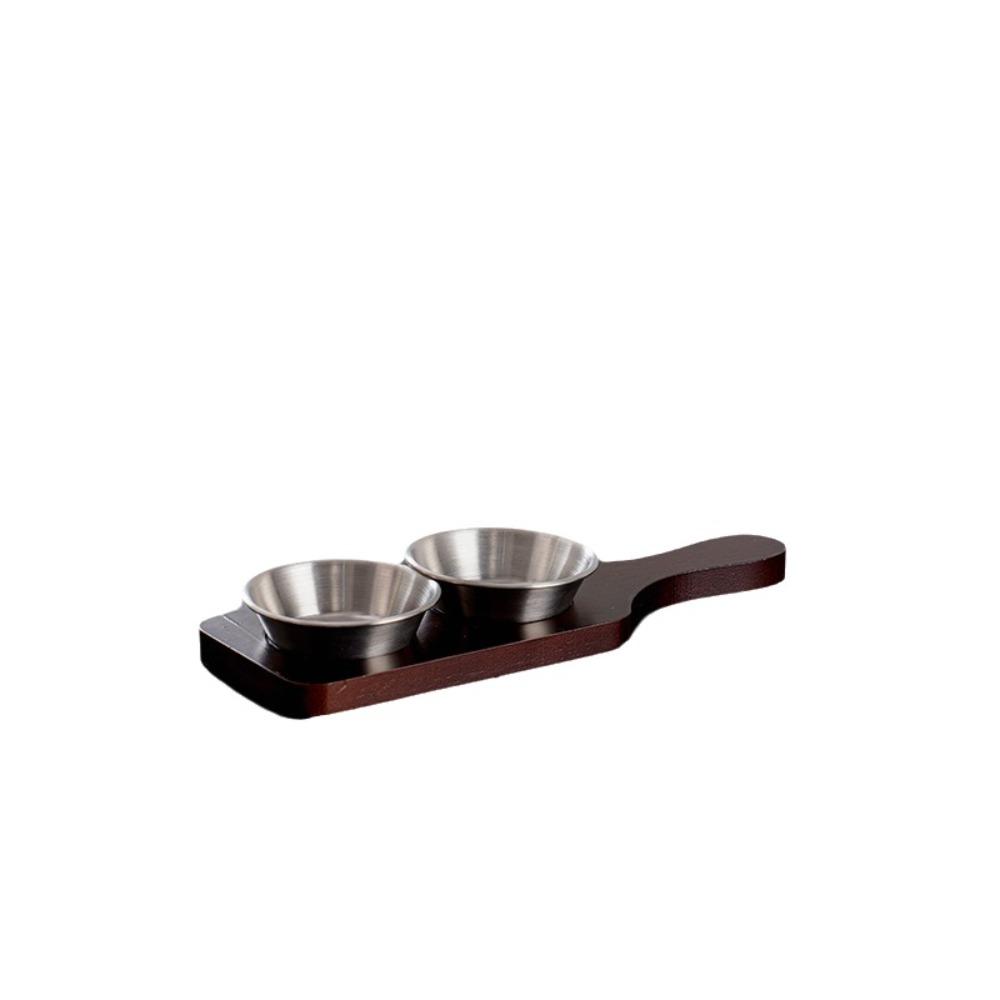 

Corrosion Resistant Stainless Steel Seasoning Plate Elegant Snack Dish Hot Pot Silver-2