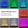 LED Wood Lighted Base Light Rectangle USB Wooden Night Lamp Base Bedroom Bedside Art Display Base DIY Light Home Decor