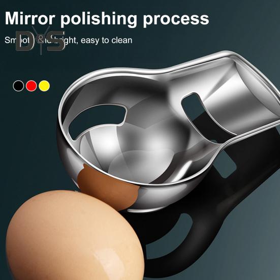 Stainless Steel Egg Yolk Separator Professional Grade Baking Tool with Hanging Hook Precision Filter Kitchen Gadget for Baking Cakes Muffins