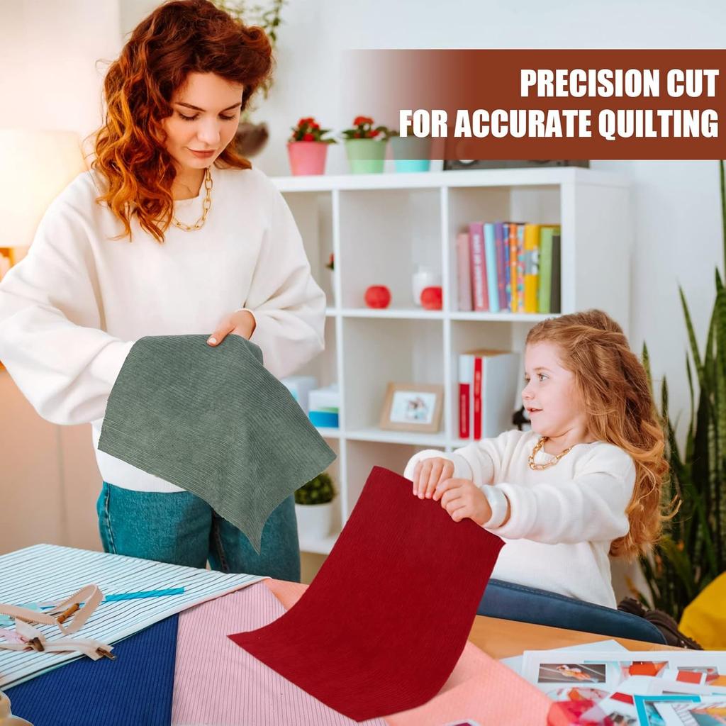 16 Pieces Wale Corduroy Fabric Solid Plain Thick DIY Sewing Crafts Materials Stretch Corduroy Fabric for Coat Shirt Dress Pants Costume Sofa DIY