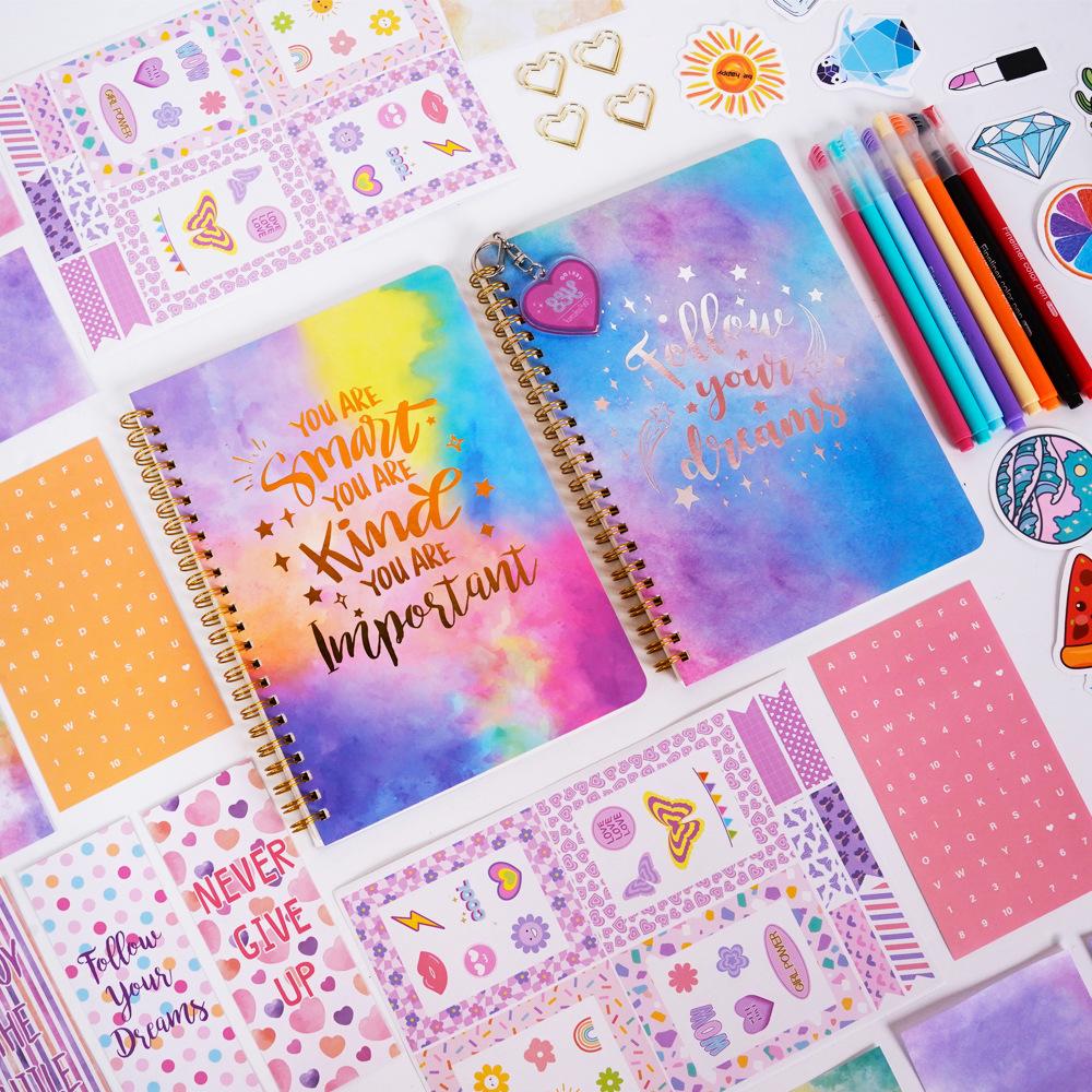 DIY Journal Set for Girls Scrapbook Diary Kit Kids Birthday Gift Creative Stationery Set