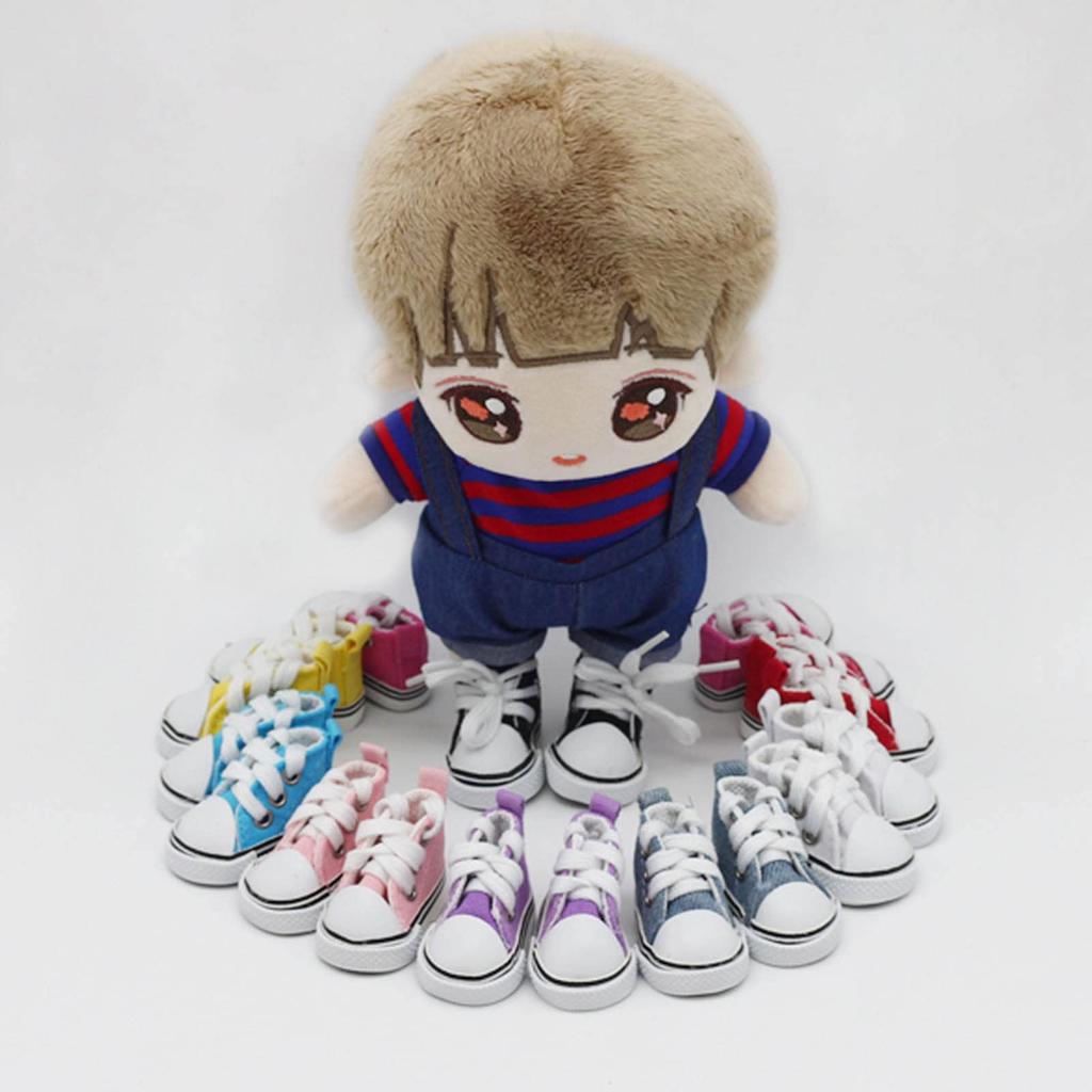 BJD Sneakers 16 Doll Shoes Doll Shoes Sneakers Plush Doll BJD Non-Slip Design Children's Day Birthday Christmas Gift 10 Pairs