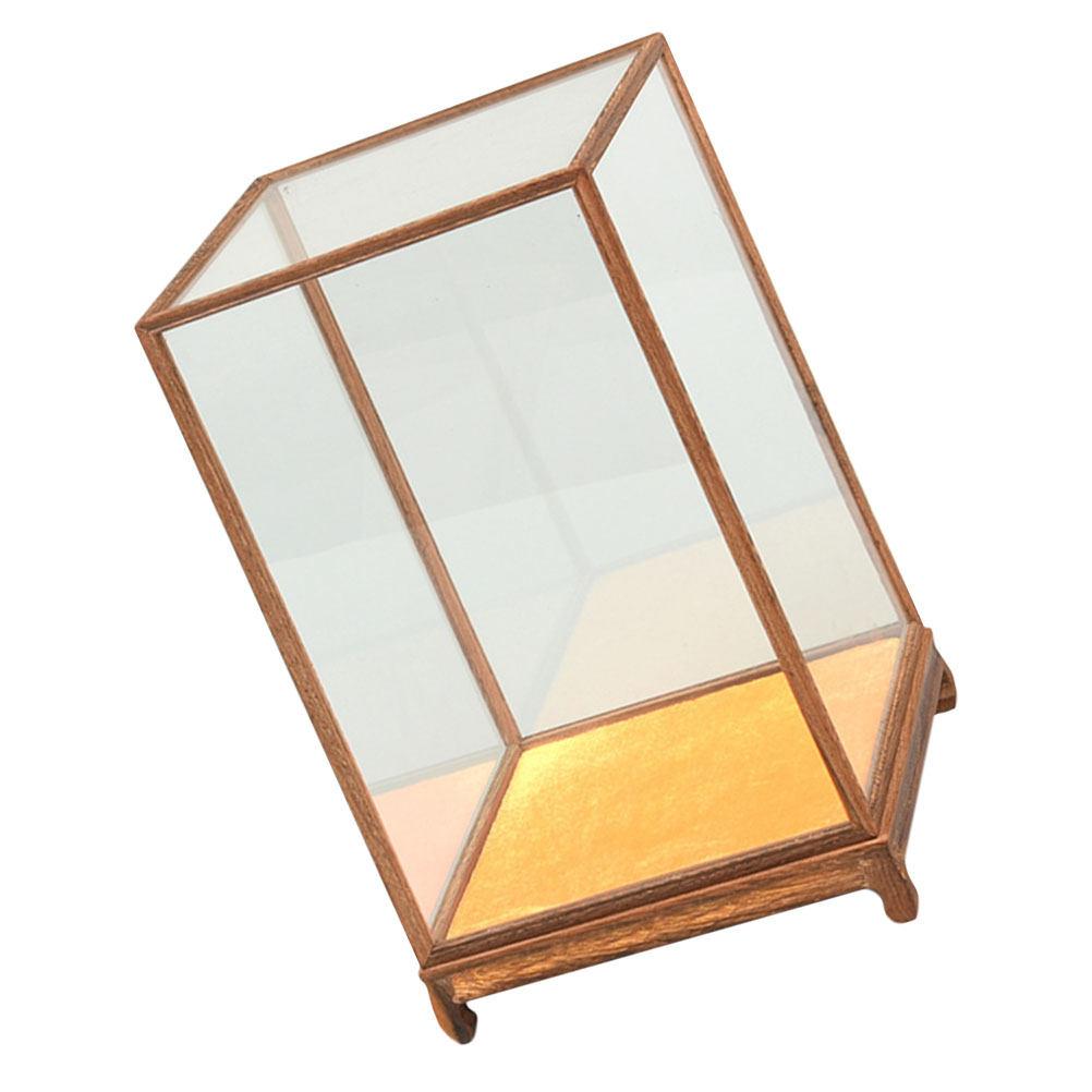 Hochwertige transparente Vitrine für die Heimdekoration Klare Glasbox zur Organisation und zum Schutz von Wertgegenständen Moderner Schreibtisch-Aussteller