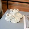 Girls' Sports Shoes Spring New Breathable Children's Daddy Shoes Soft Soles Students Running Shoes Students Small White Shoes