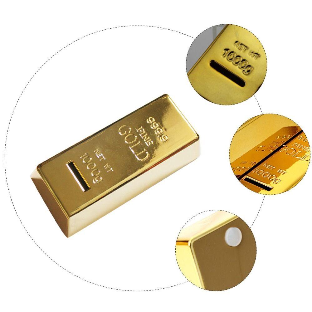 Glitzernder gefälschter Goldbarren Simulations-Goldbarren Ideales Geschenk Goldener Ziegel Heimdeko