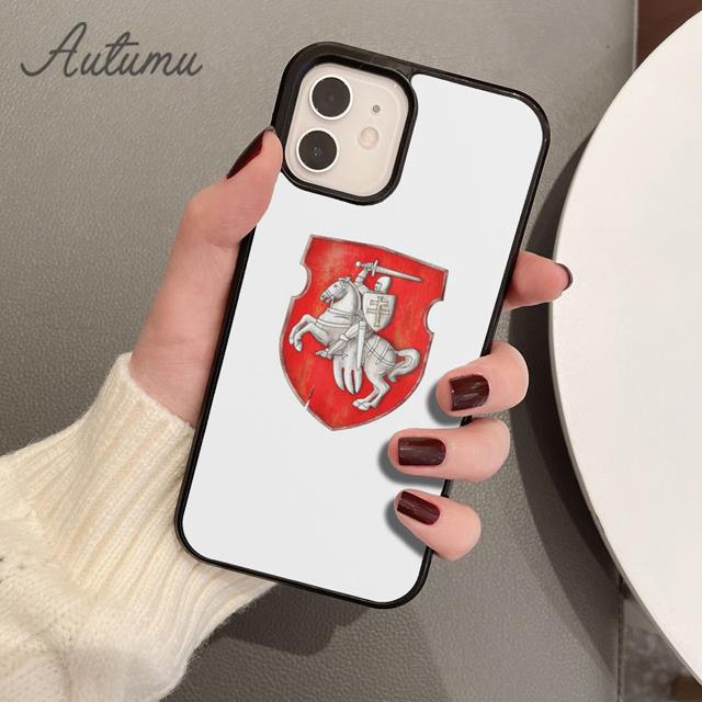 Etui na telefon z herbem flagi Białorusi na iPhone'a 11 12 13 14 Pro Max mini XR XS SE 2020 6S 7 8 Plus Samsung Galaxy S21 S22