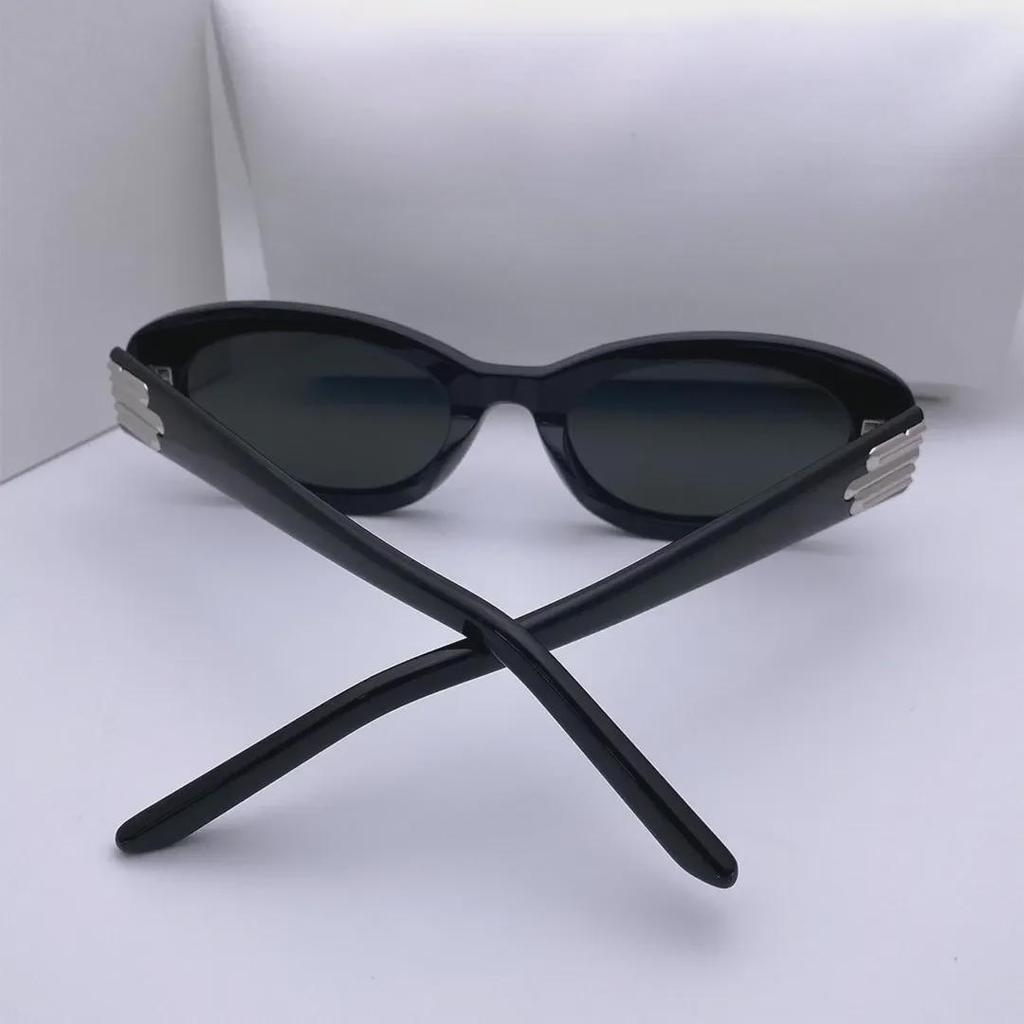 2024 GM Women's Cat-Eye Oval Frame Sunglasses - Chic Blanc Concave Design with Sun Protection