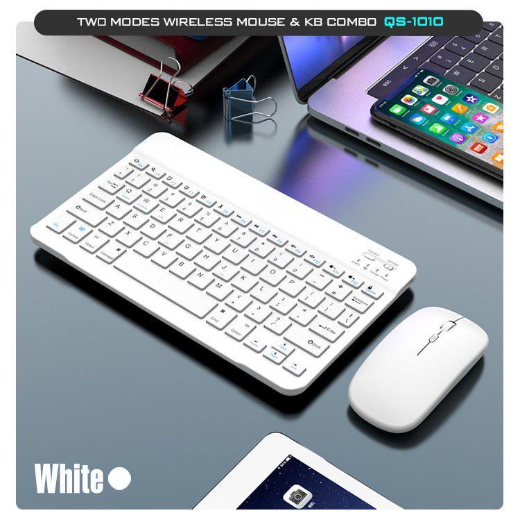 Wireless Bluetooth Keyboard and Mouse Set for iPad, Huawei, Honor, Computer, and Phone - Slim and Quiet