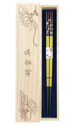 Geschirrspüler Unisex Kommt mit Paulownia-Schachtel und Koki-Feiergeschenk für Oma Essstäbchen, Kinmaizakura, Lila, sicher, Größe, Verpackung, Koki,