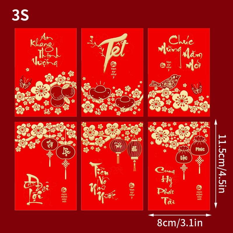 Lunar New Year Decoration Spring Festival Tassel Pendant Door Hanging Red Couplets Vietnam Characters Wall Decor Van Su Nhu Y