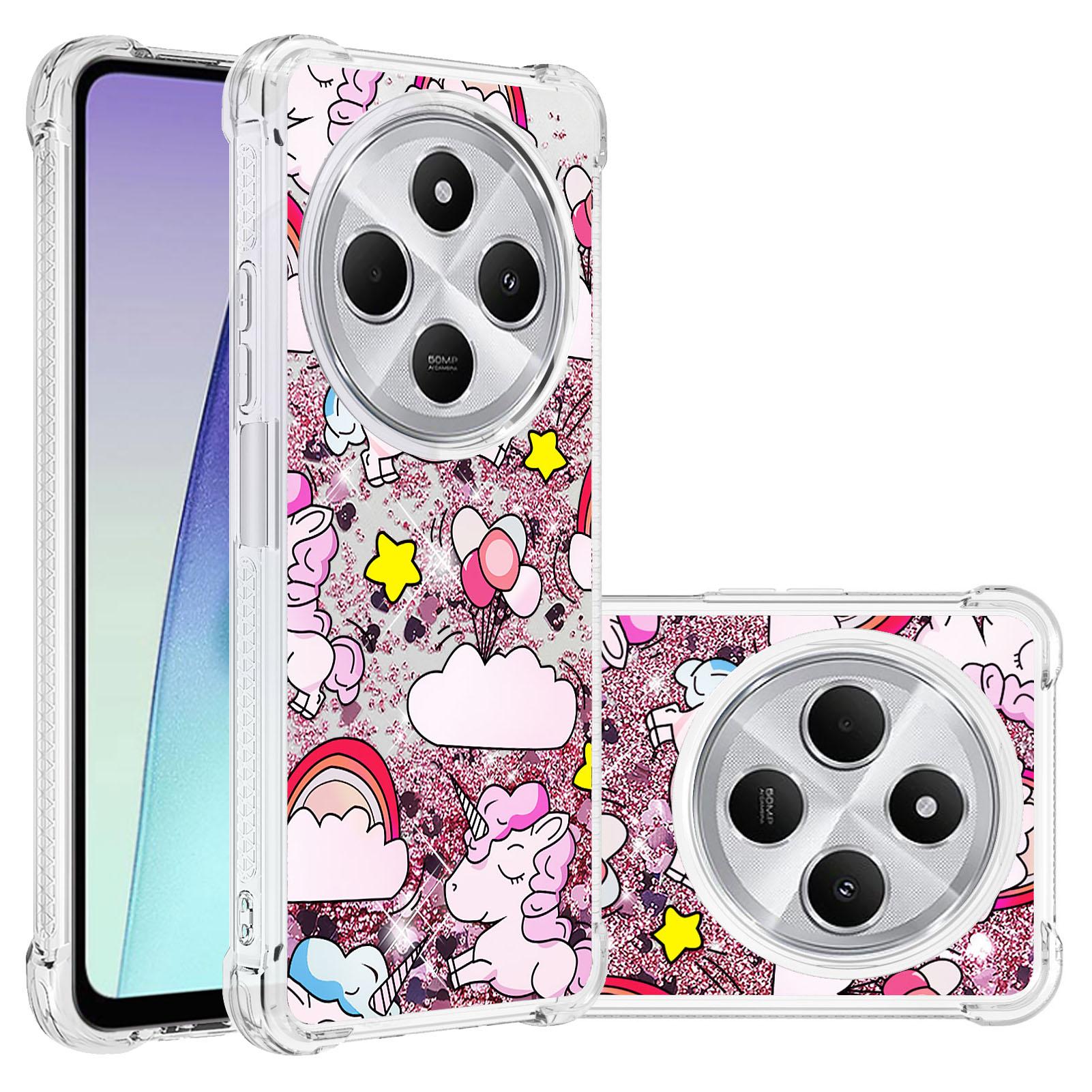 

Для Xiaomi Poco C75 4G/Redmi 14R 5G/14C 4G чехол из ТПУ с зыбучим песком и напечатанным узором A