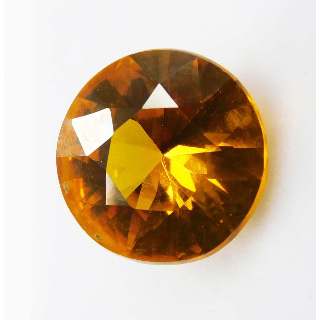 5.6 Ct Natural Orange Sapphire Round Shape Certified Rare Loose Gemstones