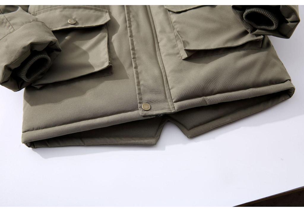 2022 Winter Jungen Kapuzenjacke aus Baumwolle mit Samt, Dick & Warm Kinder Mode Mantel