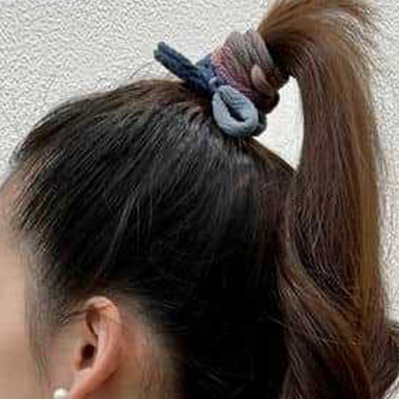 10Pcs High End Rubber Band Women's Woven Bow Headband Head Tie High Elasticity Headband Rubber Band Headband Hair Accessory