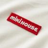 MIKI HOUSE Logo Patch Long Sleeve Solid for Boys and Size White Web-Exclusive T-Shirt, Color, One-Point Logo, Girls, Baby, Kids, Children's Clothing,