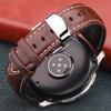 Quick Release Crazy Horse Oil Wax Leather Watch Band Vintage Cowhide Strap Butterfly Deployment Buckle 18mm 20mm 22mm 24mm