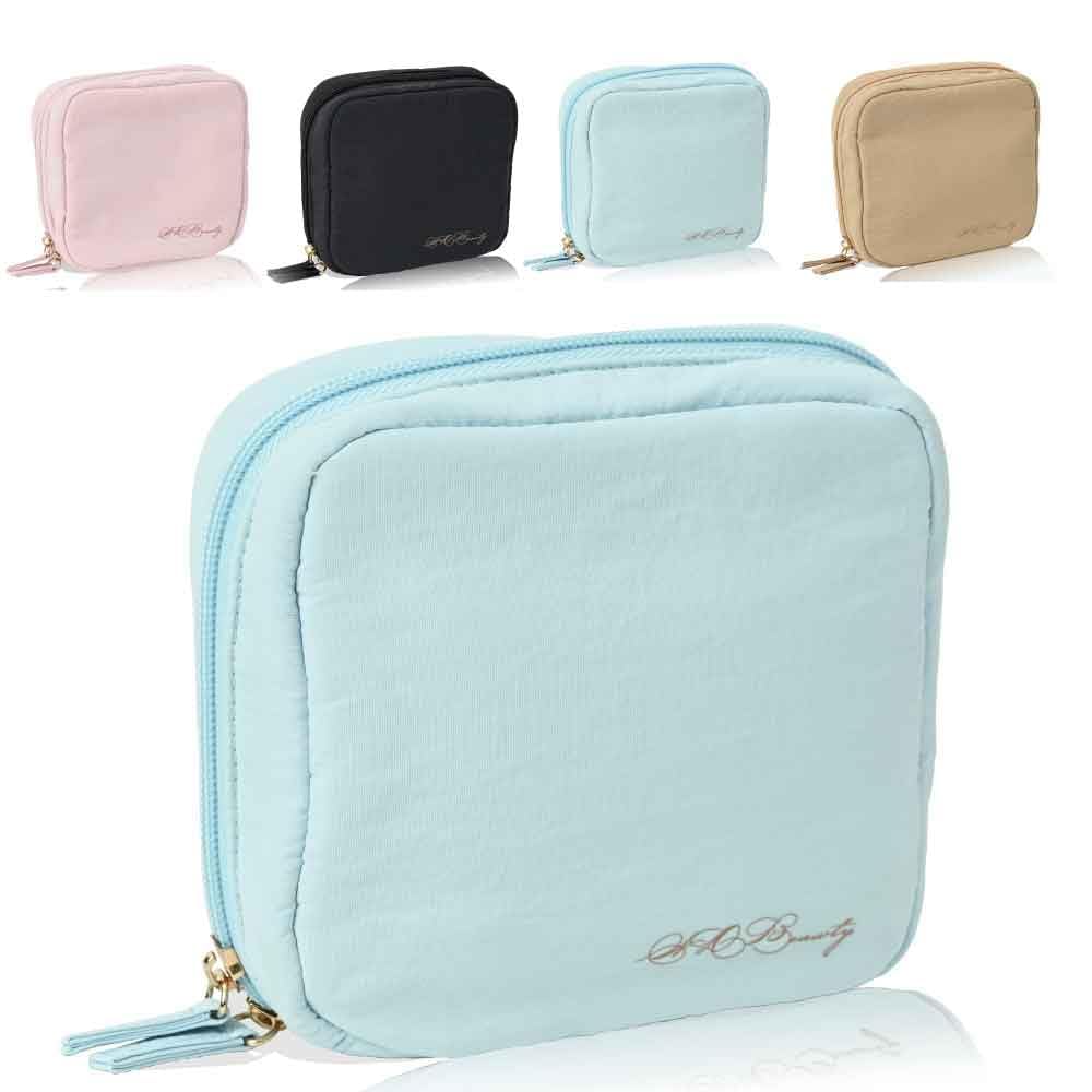 WDB Artist Makeup Cosmetic Travel Small Item Cosmetic Pouch (Makeup Supervised) Easy-to-Use Pouch, Pouch, Pouch, Case, (Turquoise Blue)