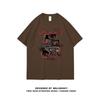 American high street black large size short-sleeved t-shirt women's fat mm summer loose lazy wind half-sleeved couple top