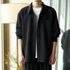 Camicia a Bottoni Waffle da Uomo Yousheng Manica Lunga Casual Vestibilità Larga con Taschino sul Petto Camicia Elegante da Uomo Autunnale