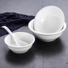 Diruien White Ceramic Round Serving Bowl