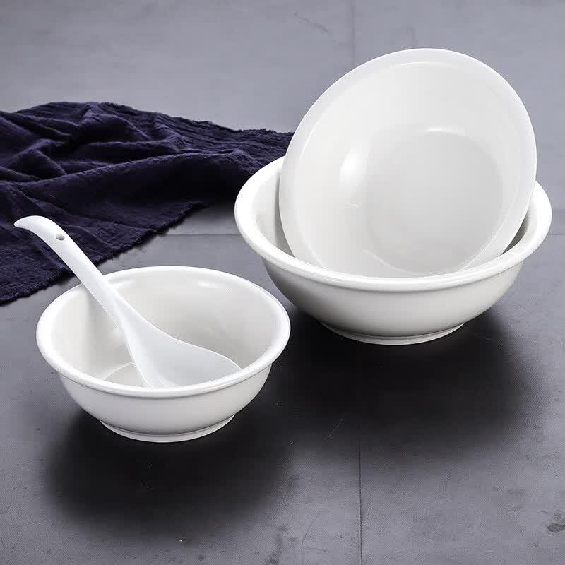 Diruien White Ceramic Round Serving Bowl