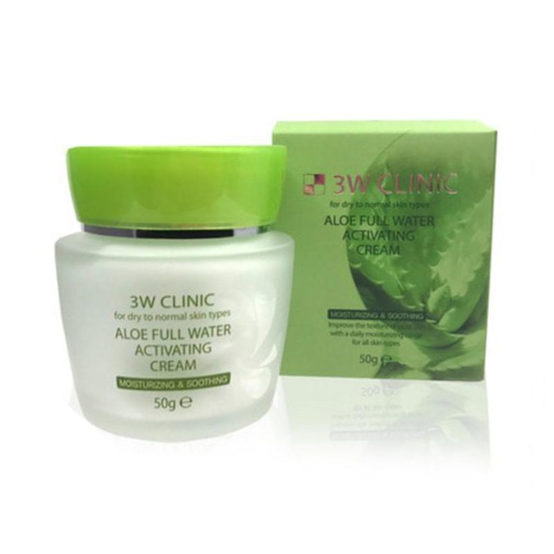 3W Clinic Aloe Full Water Activating Cream – 50g (2 Pack)