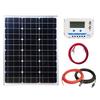 KAUSMEDIA 50W 12V Compatible 10A Charge Controller Solar Charging Set for Marine Power Generation Maintenance Monocrystalline Solar Panel System