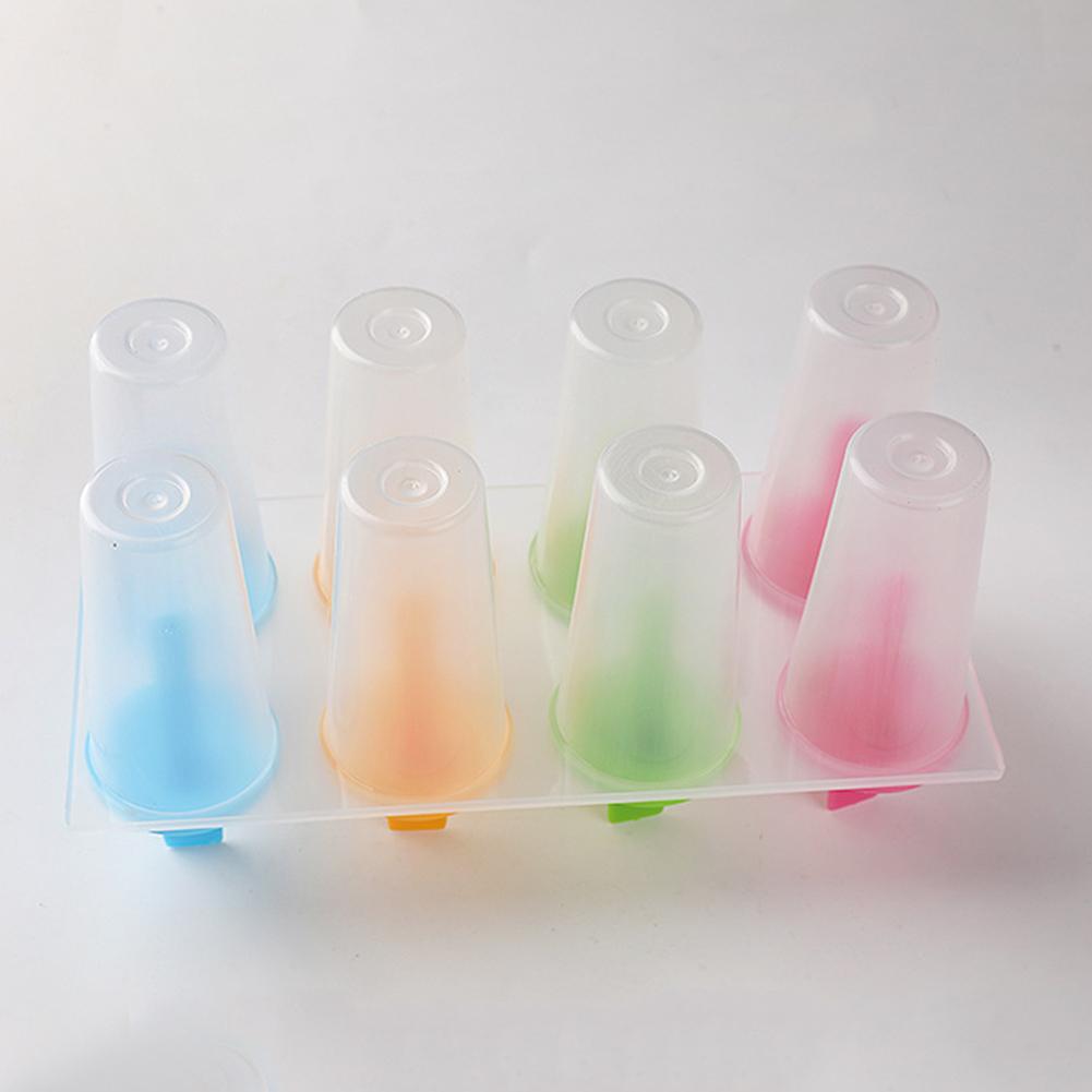 8 Grids Homemade Ice Cream Moulds With Lid Juice Milk Hand Made Ice Popsicle Mold For Children Kitchen Gadgets L1D8