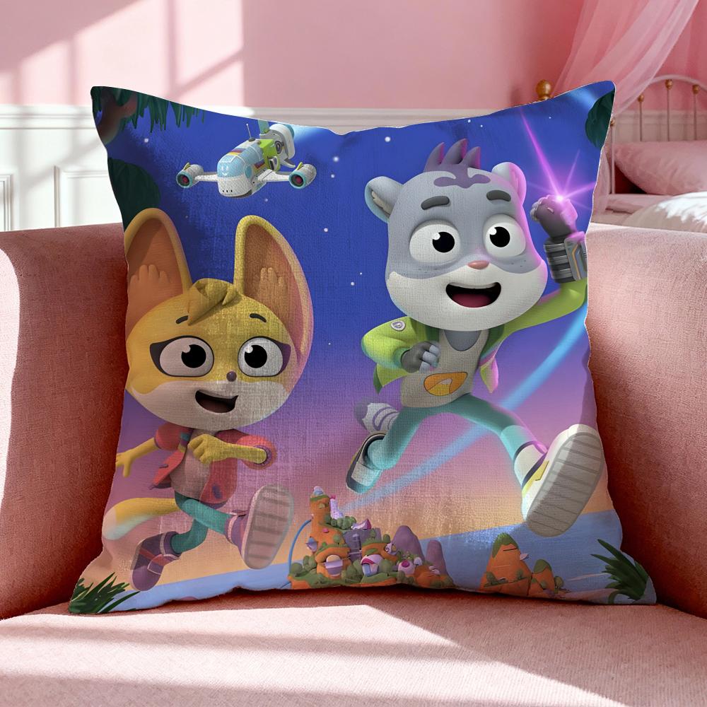 Cartoon TThe Creature Cases Cushion Cover Breathable Linen Pillowcase Summer Odorless EcoFriendly Invisible Zipper Washable