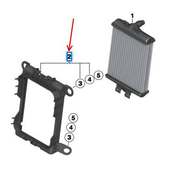 BMW 3 Series F30 Auxiliary Radiator Support Frame (#17217600698)
