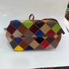 Bag Sheepskin Rhombus Color Matching Shoulder Bag Women'S Bag Shopping Bag Large Capacity Tote Bag
