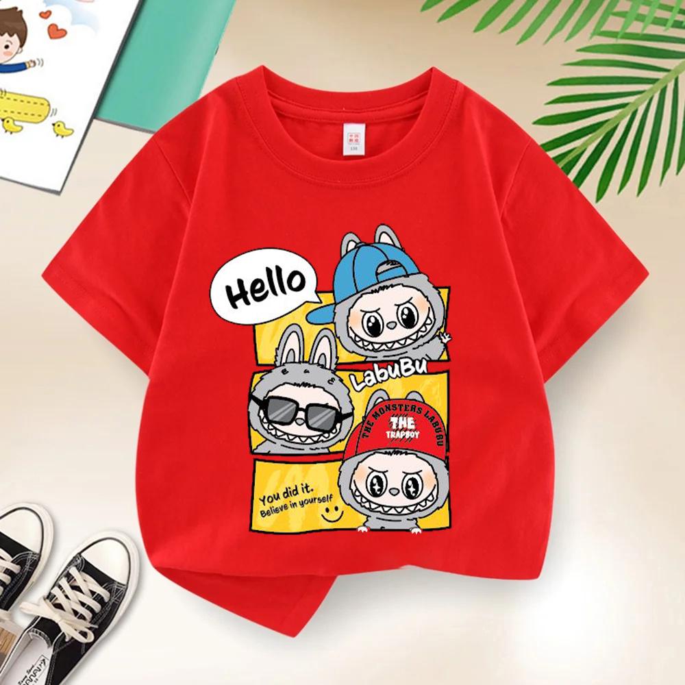 Children's Casual Cotton T-shirt Cartoon Anime Graphics Comfortable Clothes