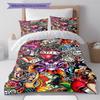 Hardy Tattoo Pattern Bedding Quilt Set Quilt Cover Pillowcase Home Decoration Gift (1 * Duvet Cover + 2 * Pillowcase, Without Core)