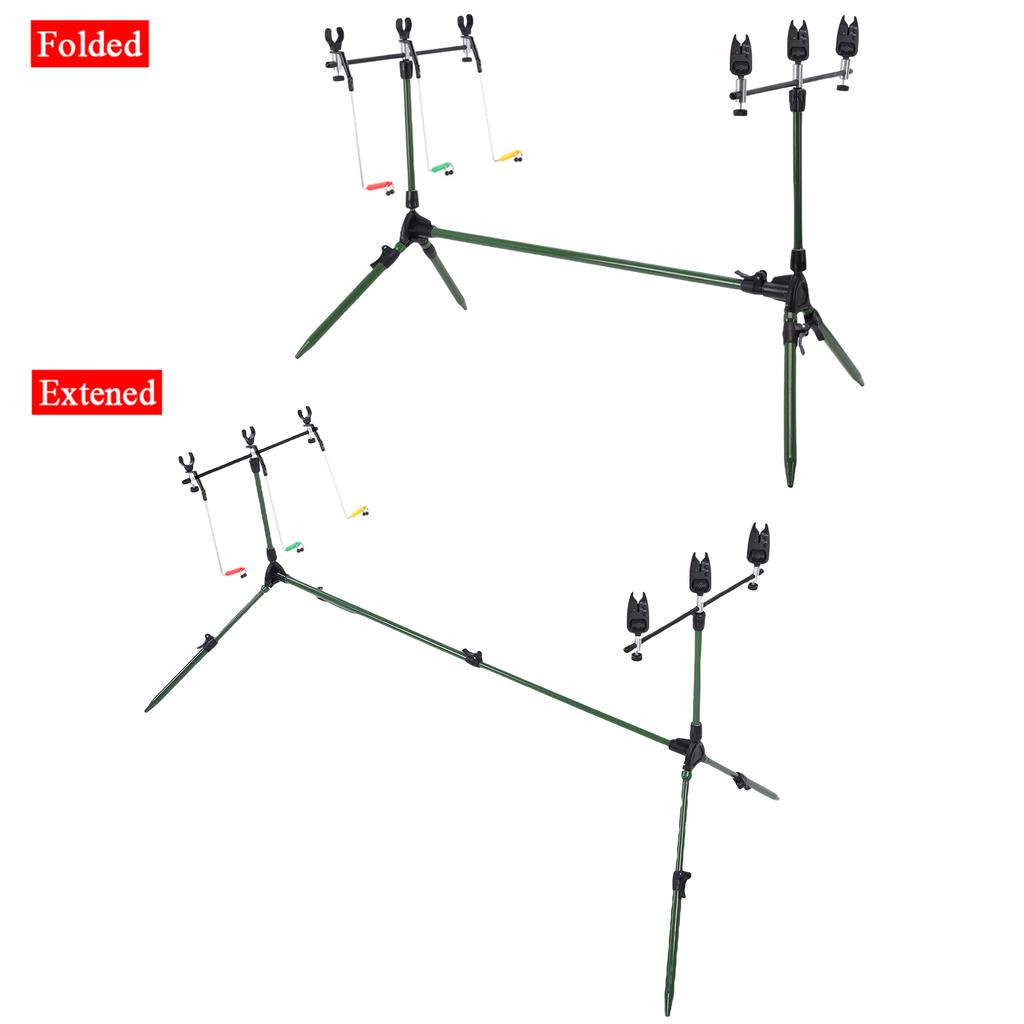 Adjustable Retractable Carp Fishing Rod Pod Stand Holder Fishing Pole Pod Stand Fishing Tackle Fishing Accessory With Alarm