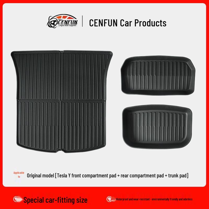 Tesla Model Y & 3 Double Layer Floor & Trunk Mats
