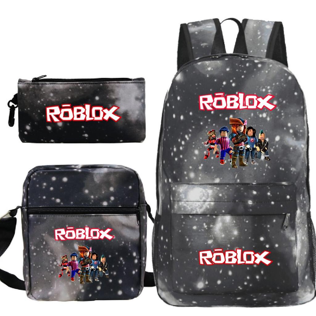 Primary And Secondary School Students Casual Schoolbag Three-Piece Cartoon Game Merchandise Printed Children'S Fashion Backpack