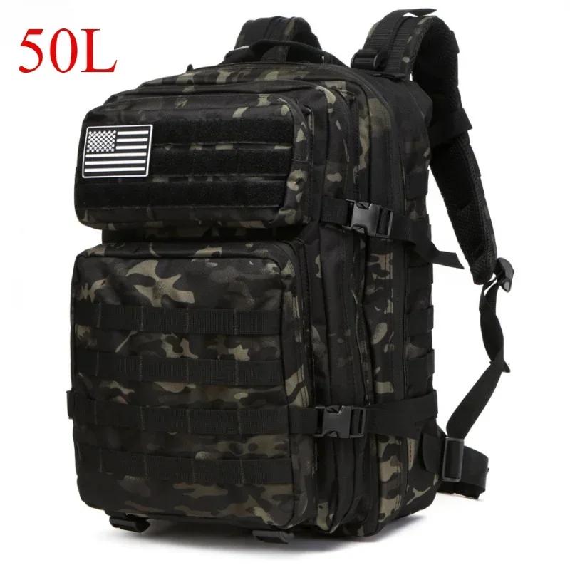 25L/50L Rucsac tactic Molle Bag Genți de exterior Rucsac pentru drumeții Camping Trekking Vânătoare Pescuit Genți GYM Rucsacuri