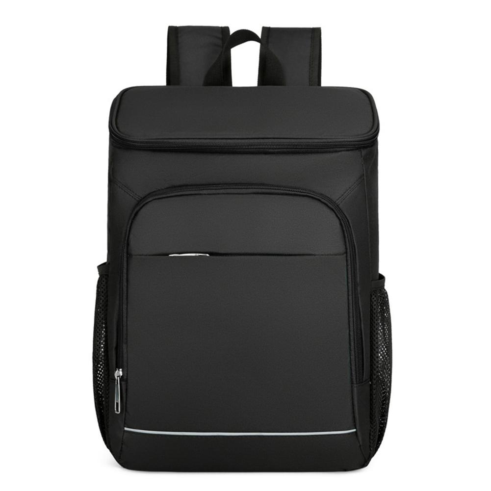 

Oxford Insulated Cooler Backpack Save Space Waterproof Thermal Cooler Backpack Lightweight Reflective Strip for Outdoor Camping чёрный