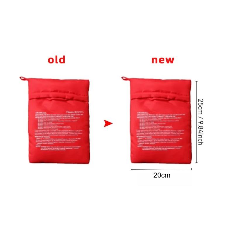 Torba na ziemniaki w kuchence mikrofalowej Wielokrotnego użytku Ekspresowa kuchenka mikrofalowa do gotowania ziemniaków Torba na ziemniaki Pieczone ziemniaki Idealne ziemniaki 4 minuty Czerwona pieczona torebka