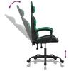 Gaming Chair Black and Green Synthetic Leather